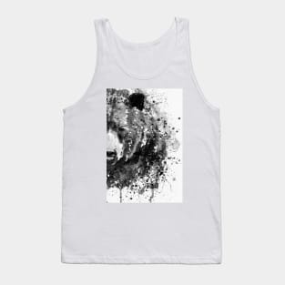 Black And White Half Faced Grizzly Bear Tank Top